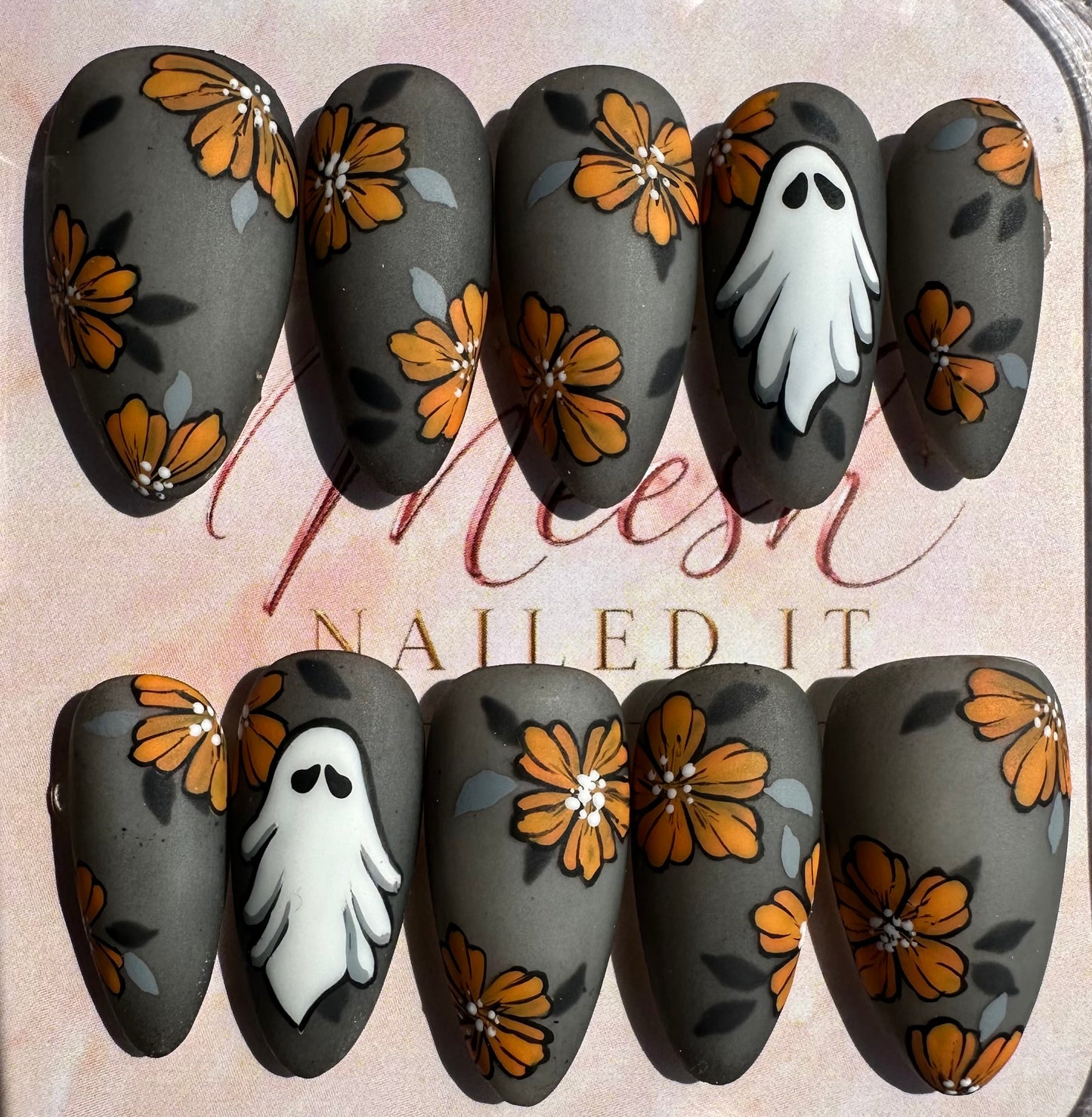 Autumn Spirit | Medium Almond Size Large Press-On Nail Set