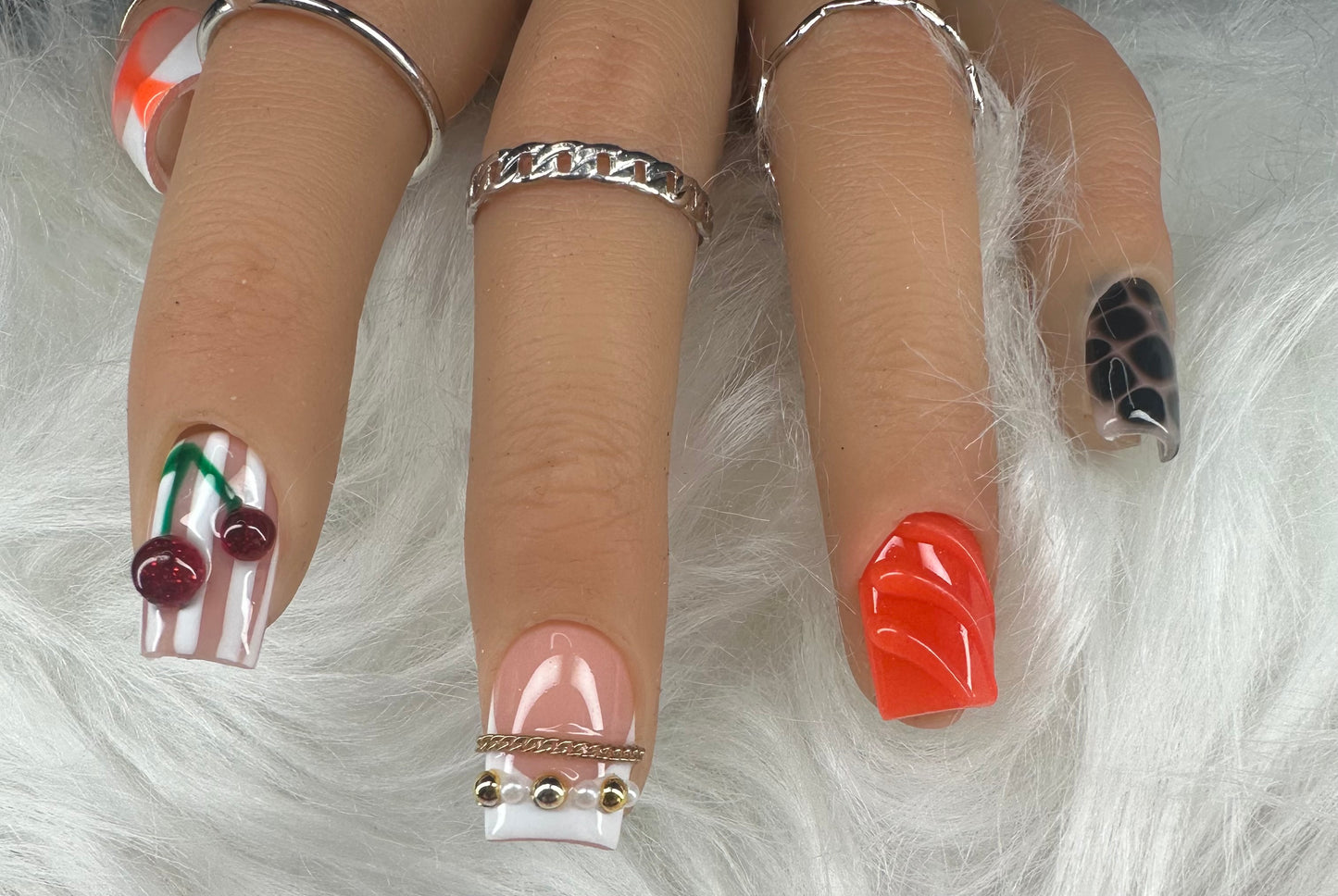 Cherry Crush Tortoiseshell 14-Piece Press-On Nail Set