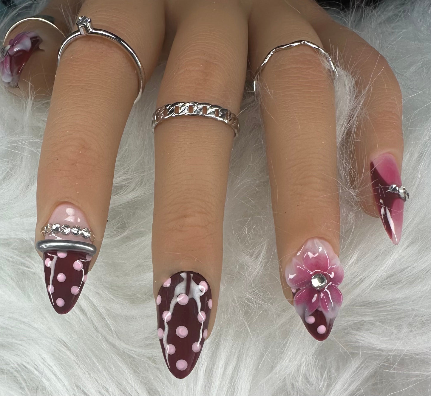 Berry Bloom | 14-Piece Extended Size Press-On Nail Set