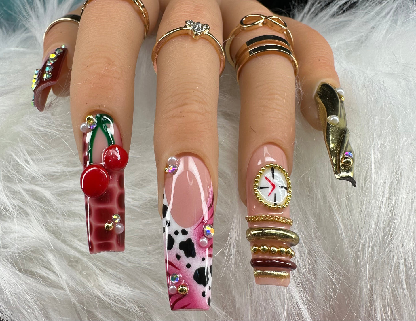 Cherry Hour | 14-Piece Extended Size Press-On Nail Set